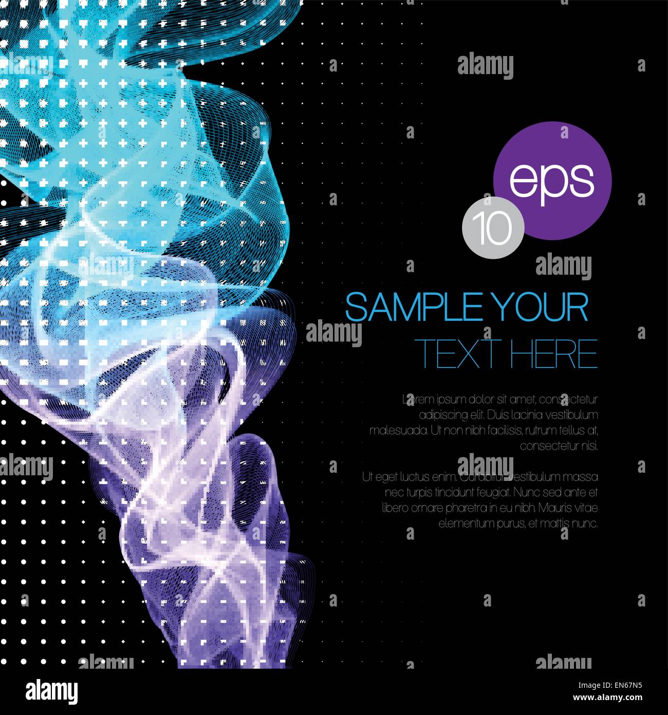 Wave Rauch abstrakten Hintergrund. Vektor-Illustration EPS10 Stock Vektor