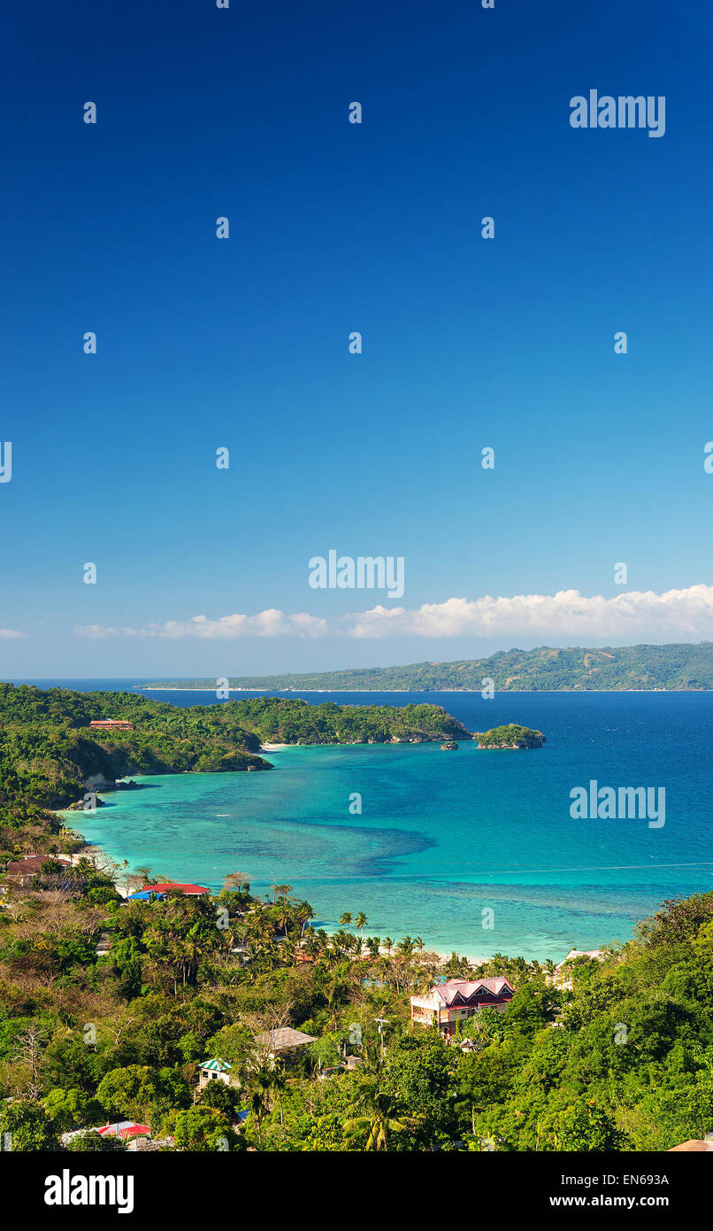 Nordostküste der tropischen Landschaft Insel Boracay Philippinen Stockfoto