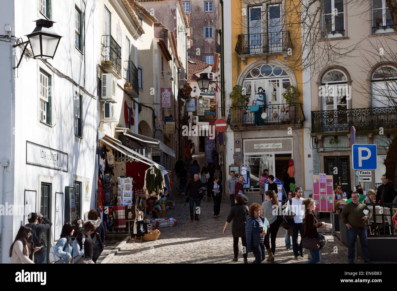 Sintra Gassen des Shops - Portugal Stockfoto