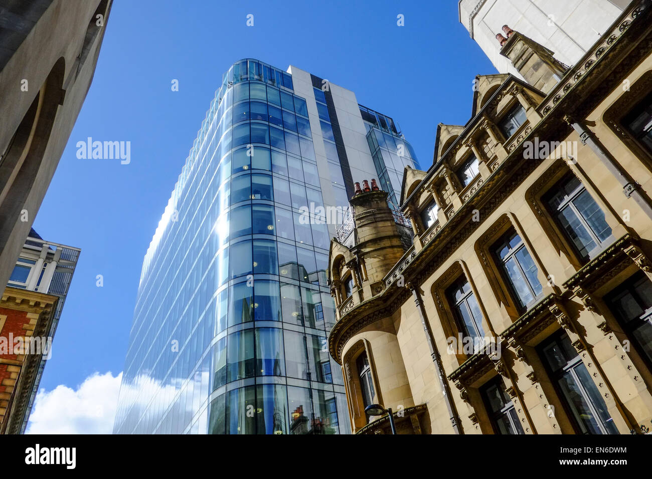 Manchester UK: Eine Mischung aus moderne und ältere Bürogebäude im Stadtzentrum von Manchester Stockfoto