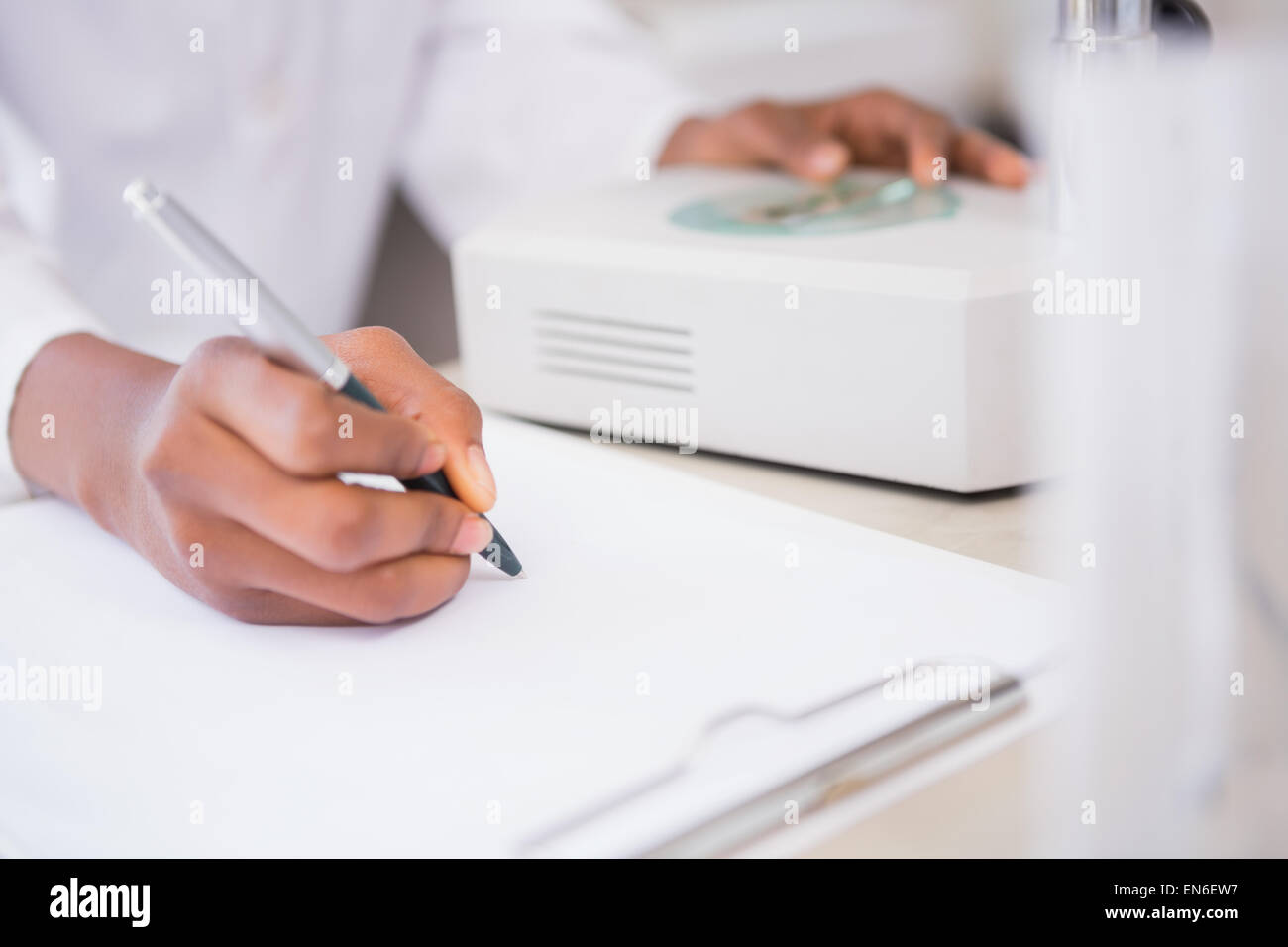 Wissenschaftler-Notizen Stockfoto