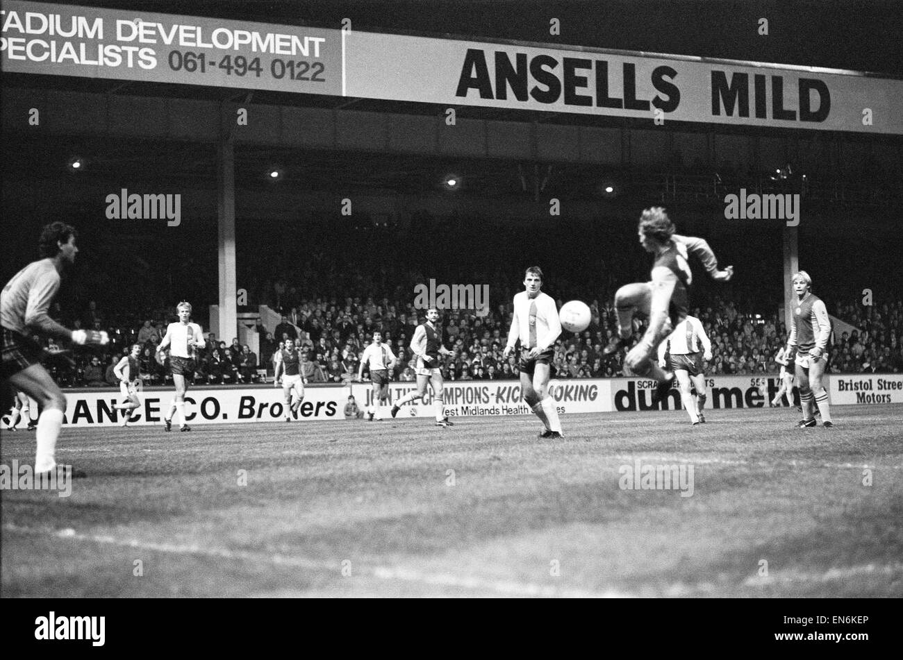 Aston Villa V Dynamo Berlin Europacup match im Villa Park, 4. November 1981. Endstand: Aston Villa 0-1 Dynamo Berlin Stockfoto