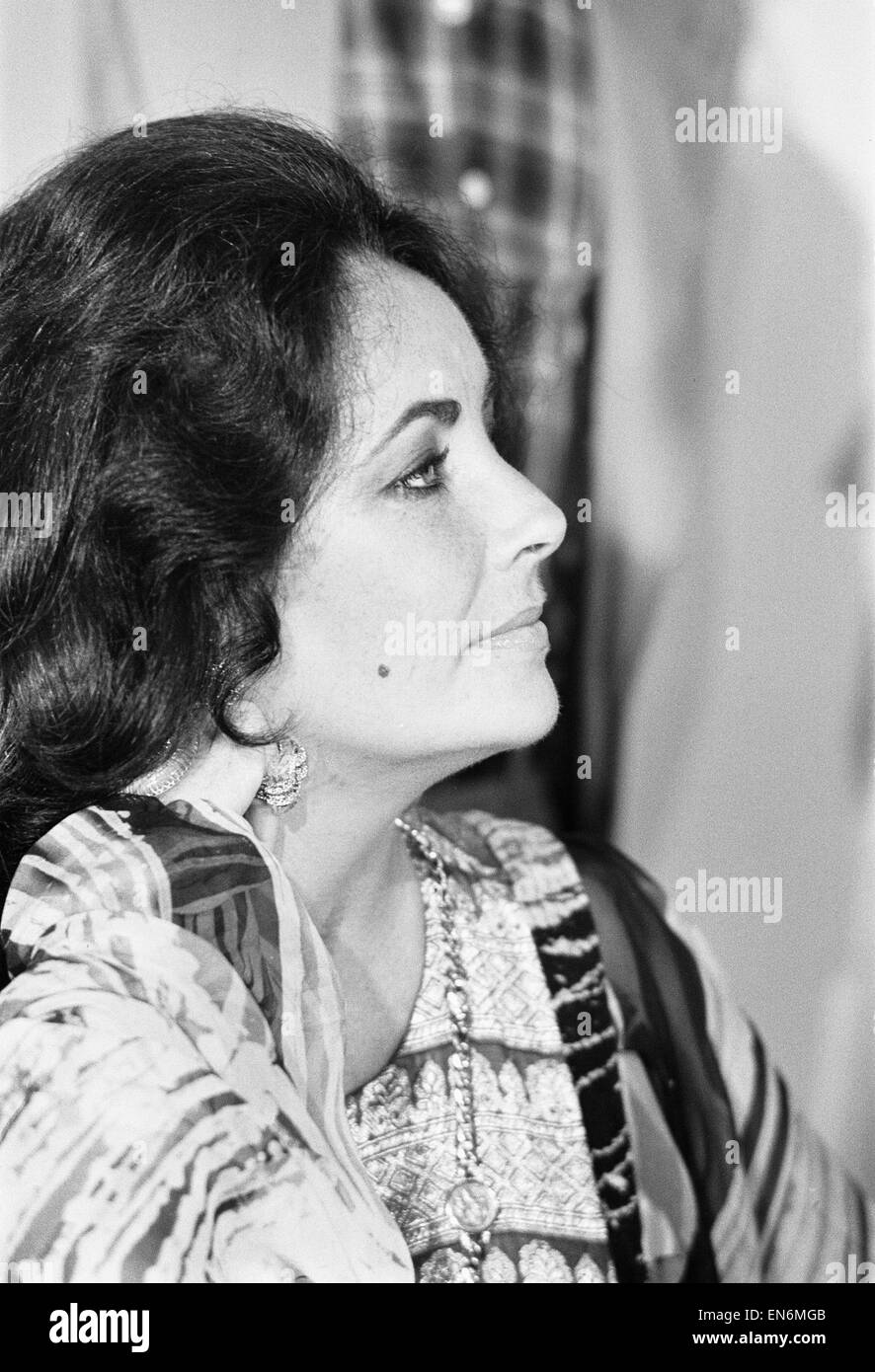 Elizabeth Taylor in Jerusalem, Israel 30. August 1975. Stockfoto