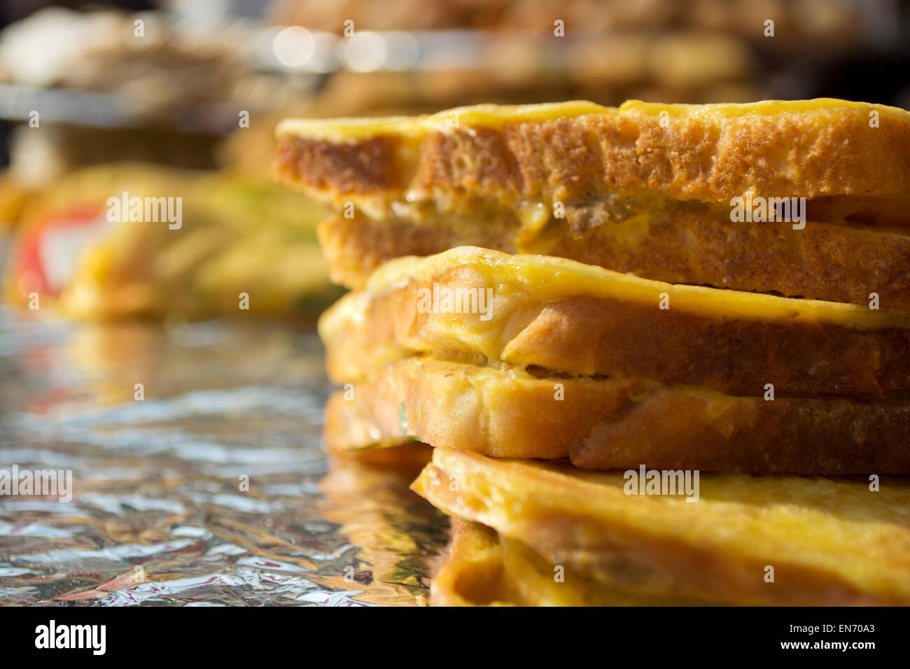 Indian Street Food, gegrilltes sandwich Stockfoto
