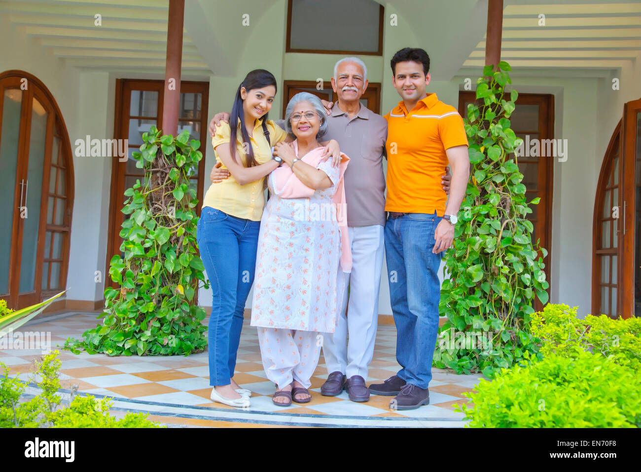 Porträt einer Familie Stockfoto