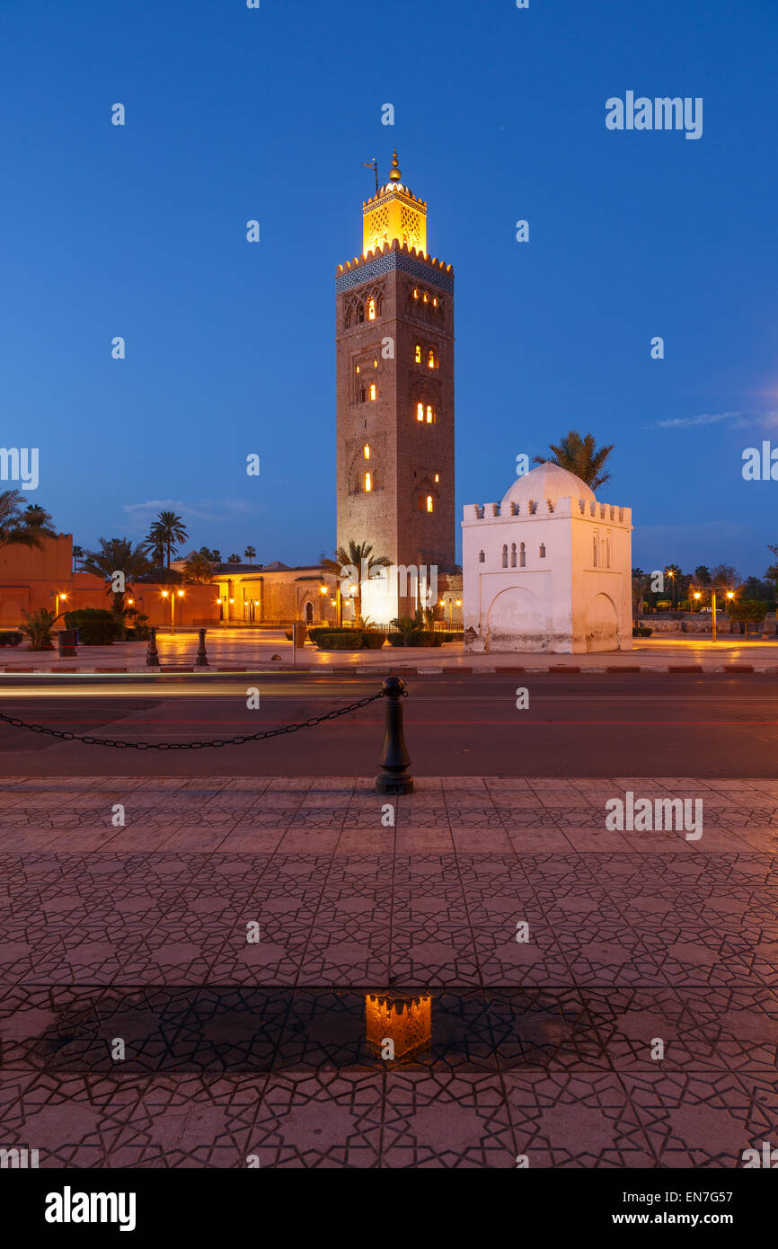 Koutoubia-Moschee. Marrakesch. Marokko. Nordafrika. Afrika Stockfoto