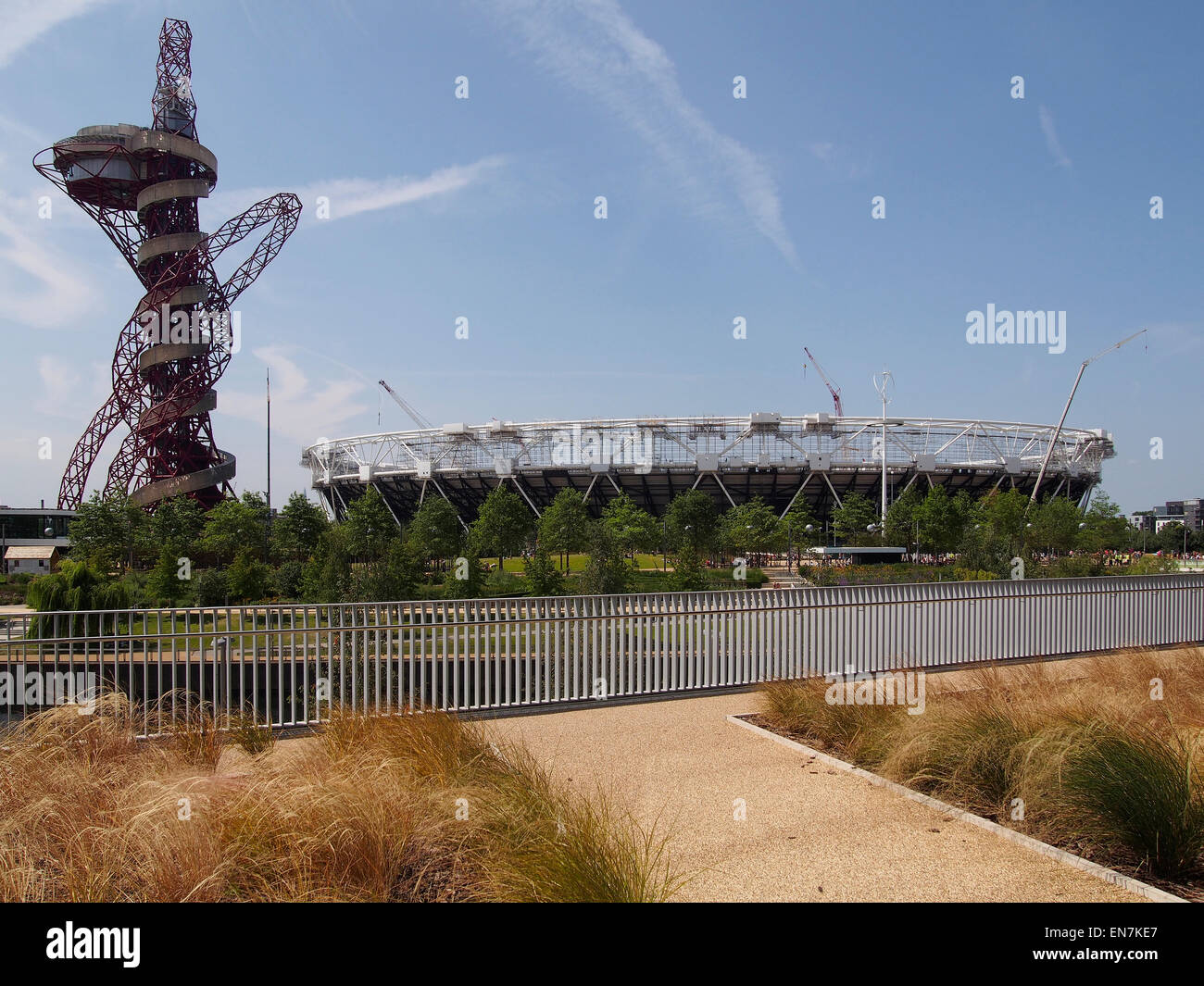 Die Umlaufbahn und Olympia Stadion 2012 Stockfoto
