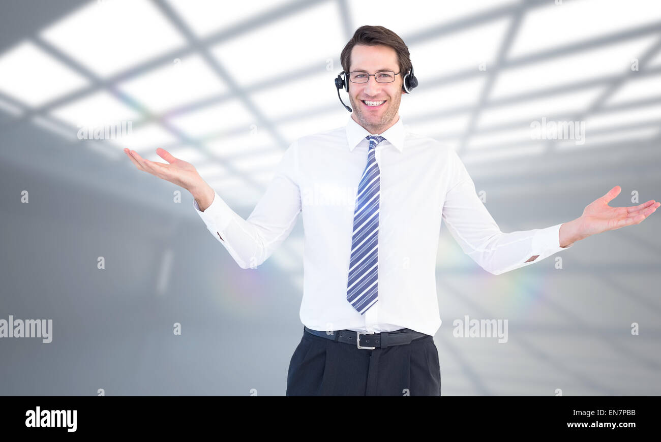 Zusammengesetztes Bild der Callcenter-agent Stockfoto