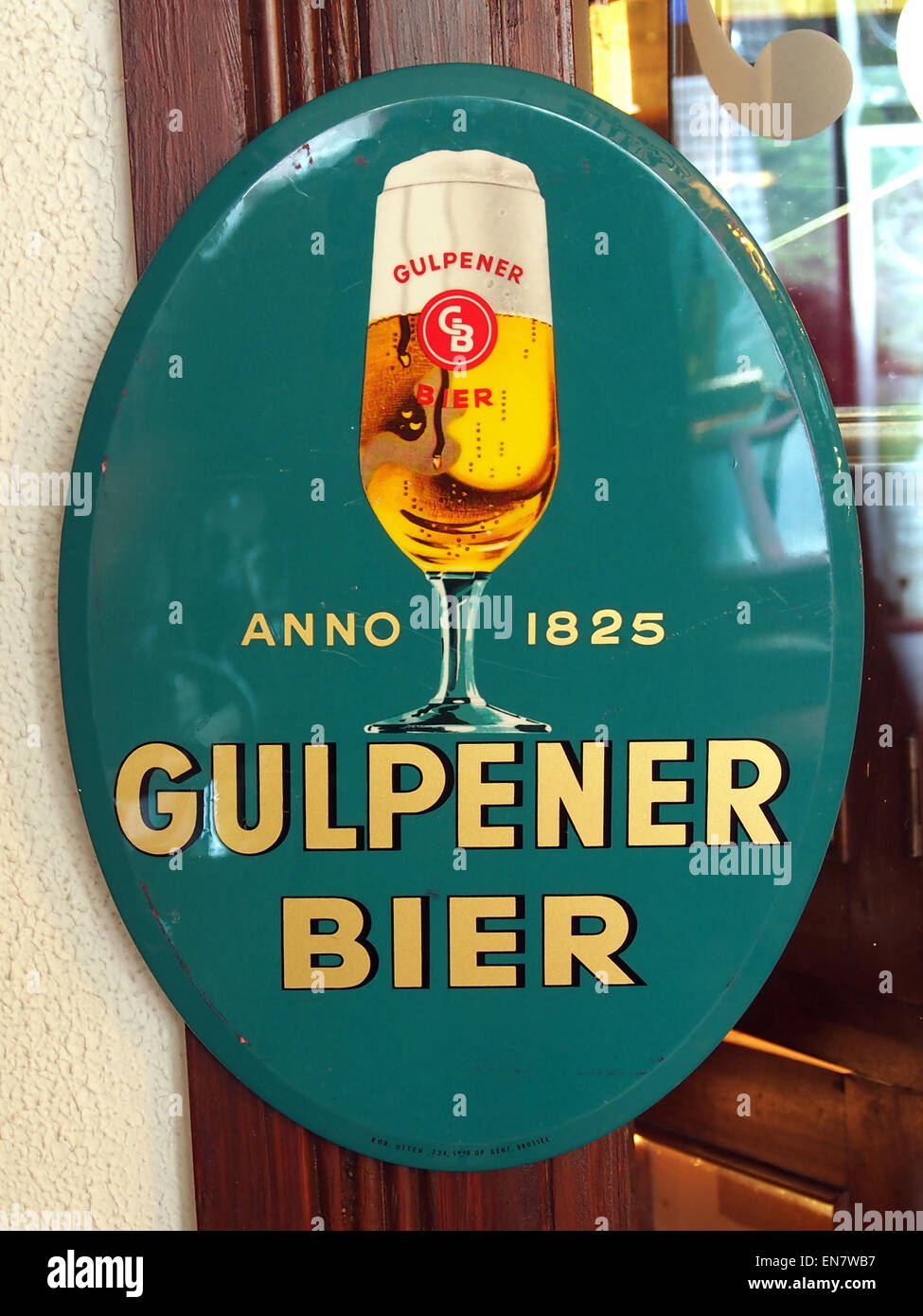 Gulpener Bier, Metall-Werbeschild Stockfotografie - Alamy