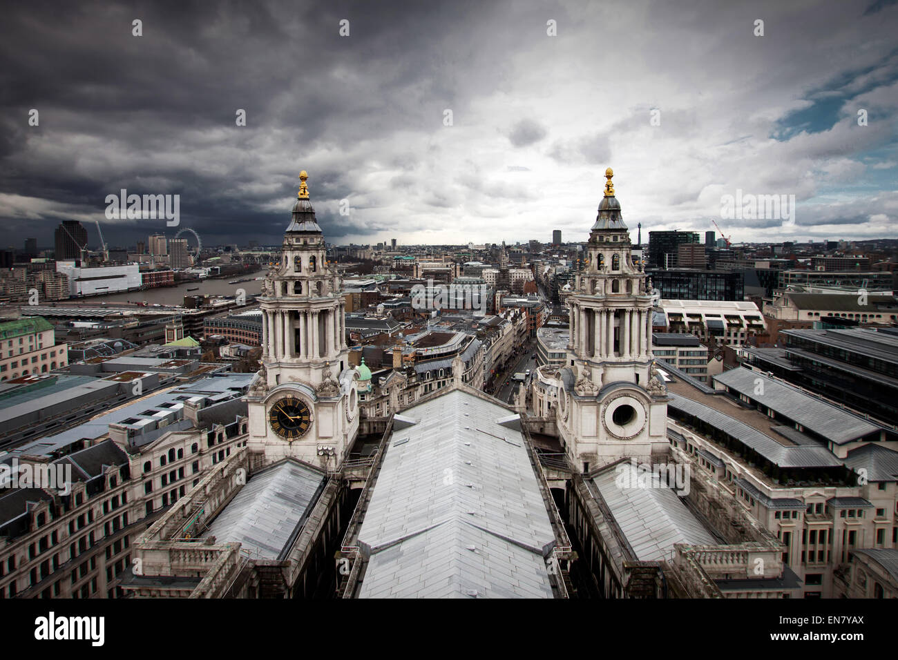 London-Blick von St. Paul-Kathedrale Stockfoto