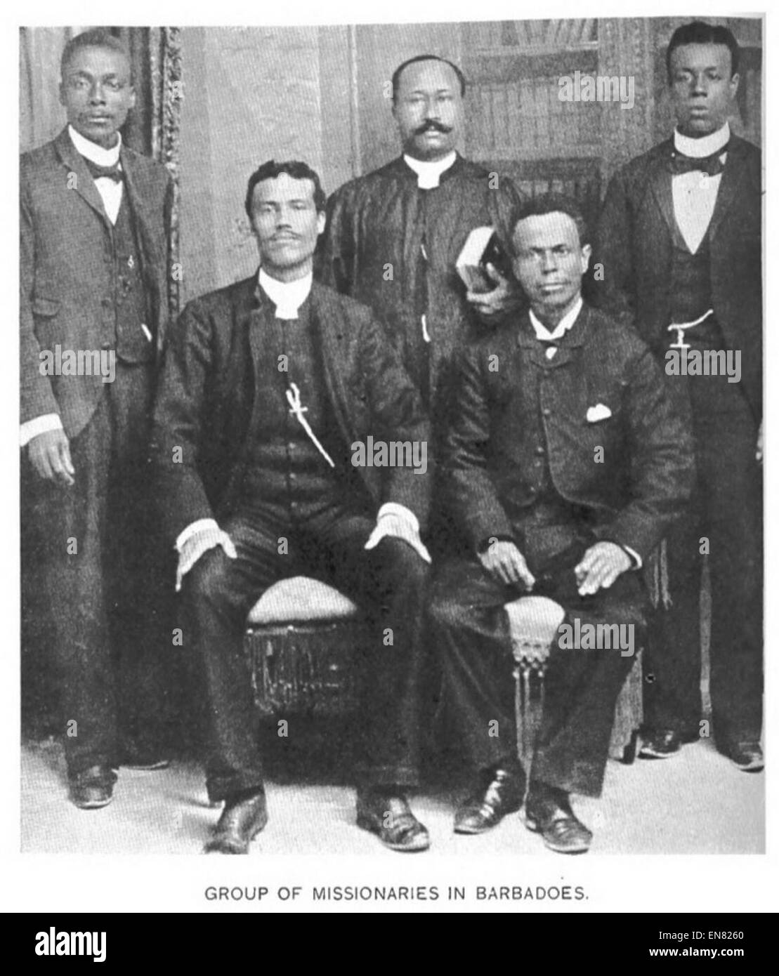 Parks(1899) Gruppe von Missionaren in Barbadoes Stockfoto