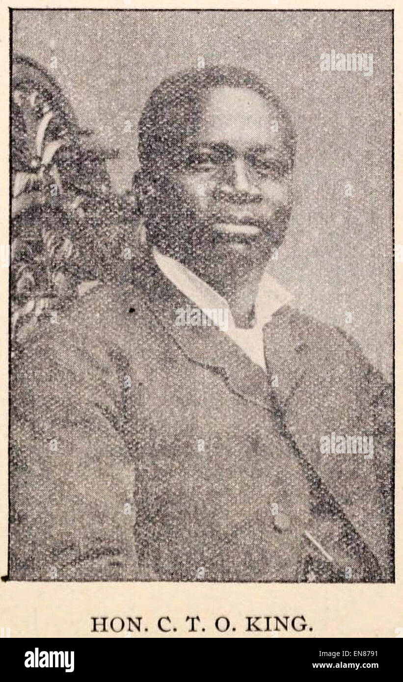 Ein Verweis auf Heards Werk von 1898, das sich auf den C.T.O. King konzentriert, wahrscheinlich eine Illustration oder historische Notiz über eine Figur, einen Ort oder ein Ereignis, das mit diesem Titel verbunden ist. Stockfoto