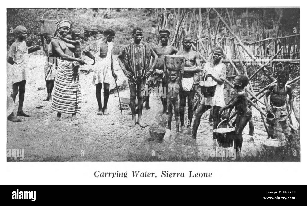 Heard(1911) mit Wasser, Sierra Leone Stockfoto
