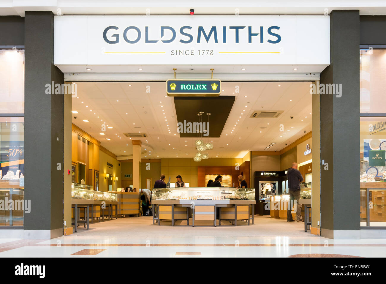 Goldschmiede Juweliere Shop, Merry Hill, UK. Stockfoto
