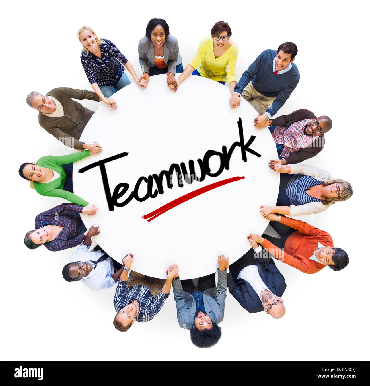 Luftbild von Menschen und Teamarbeit Konzepte Stockfoto