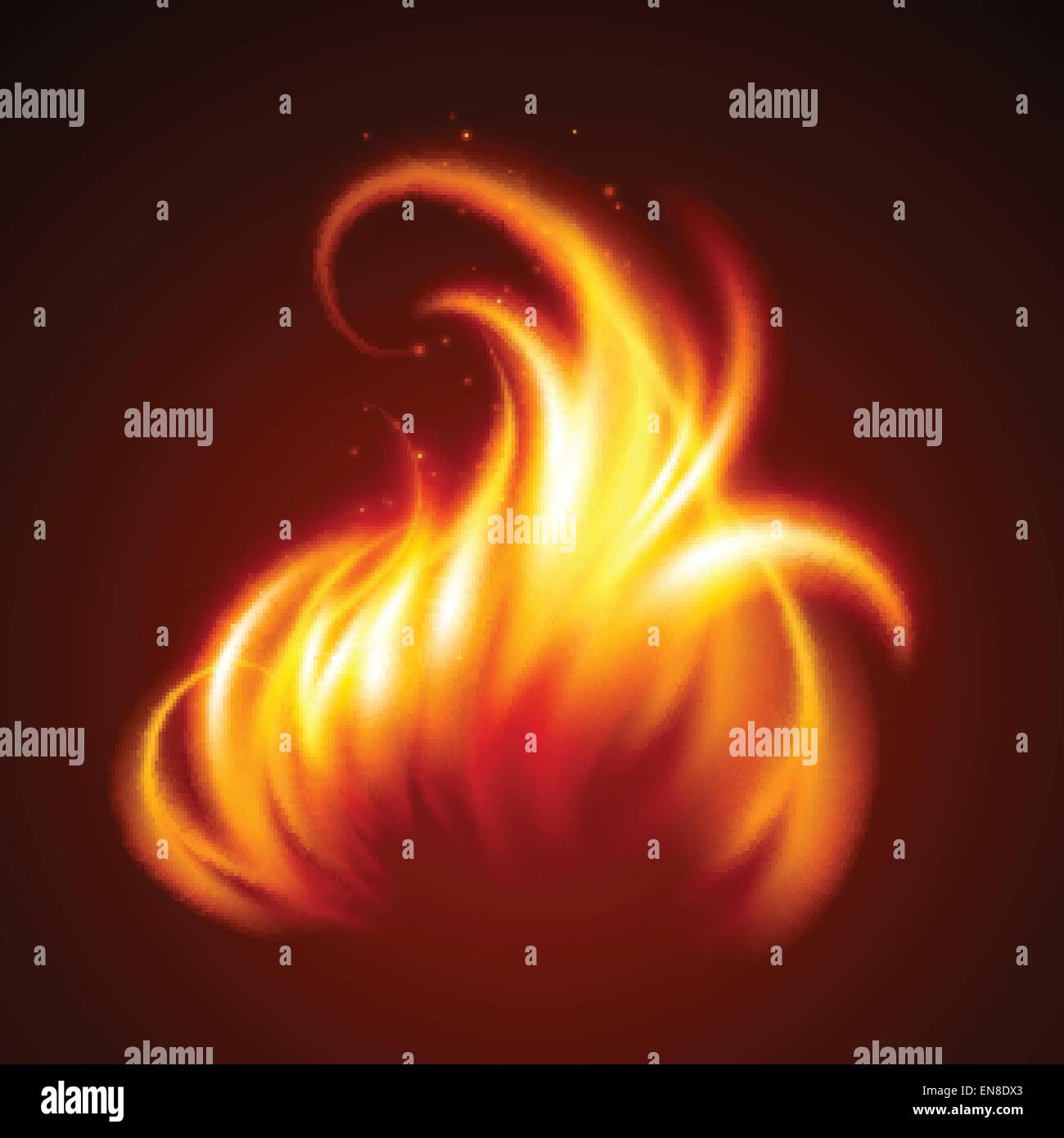 Feuer realistischen Hintergrund. Vektor-Illustration EPS 10 Stock Vektor