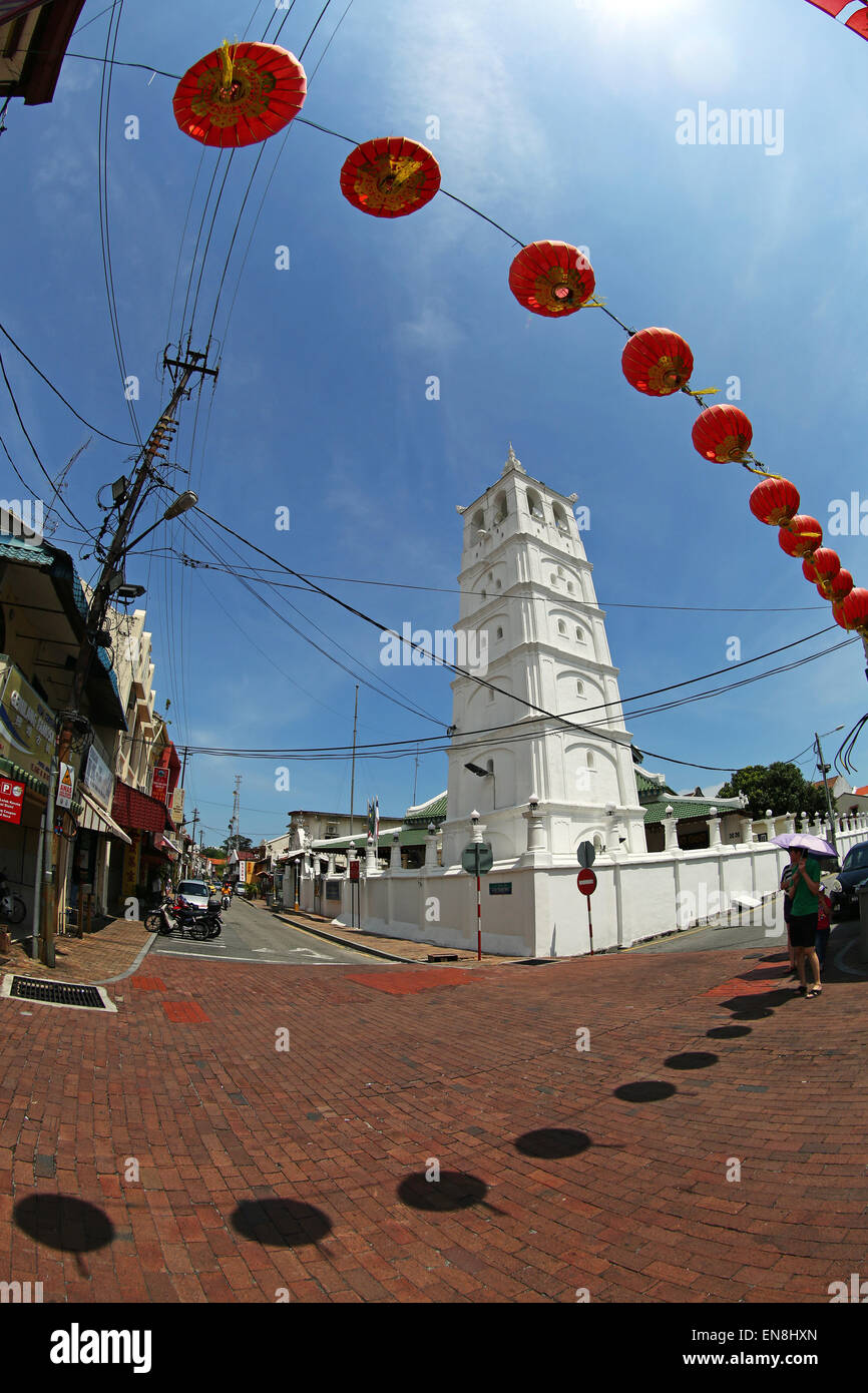 Masjid Kampung Kling Moschee in Malacca, Malaysia Stockfoto