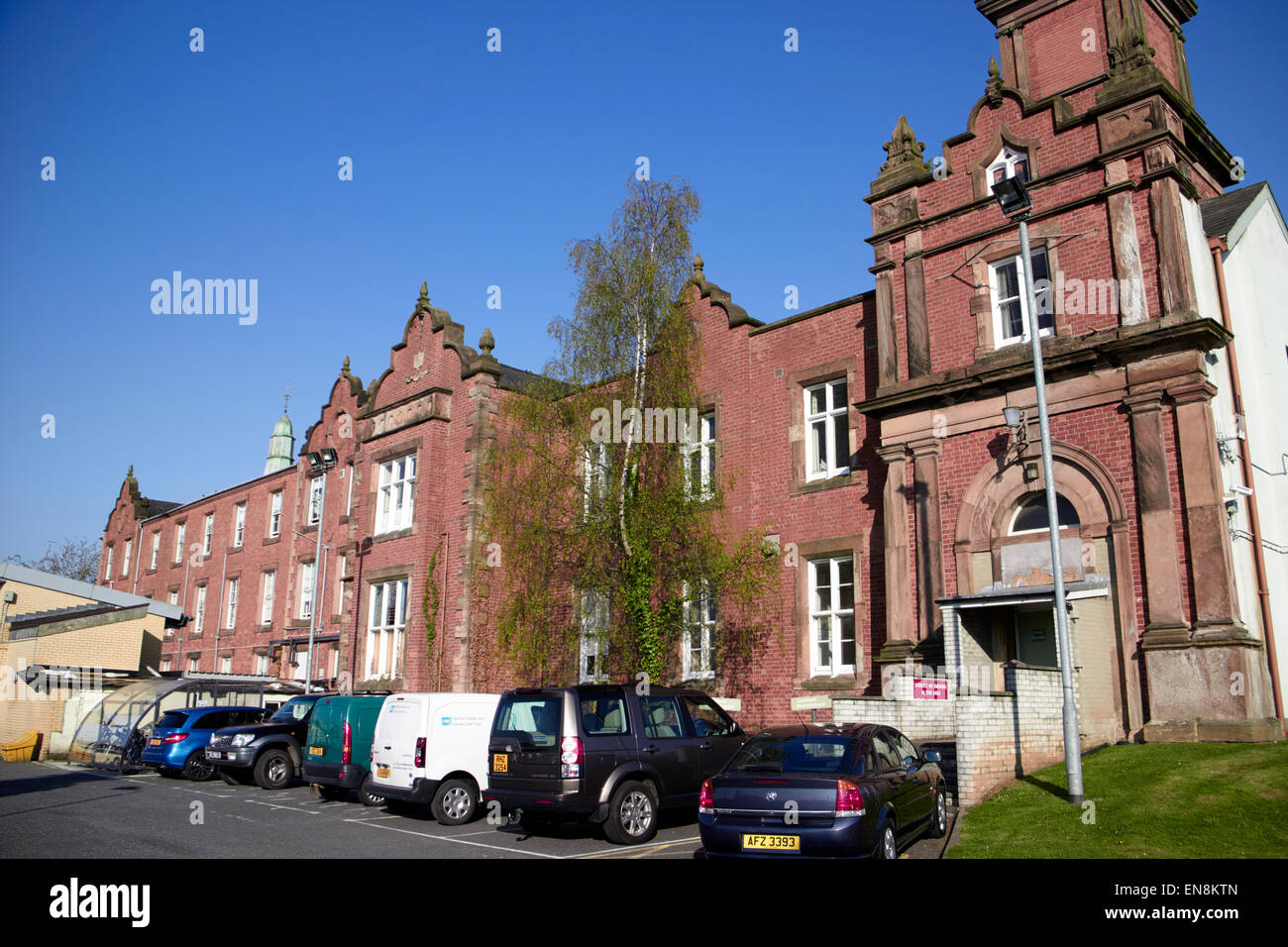 Rheumatologie-Abteilung in dem alten Gebäude am Musgrave Park Hospital Belfast Nordirland Stockfoto