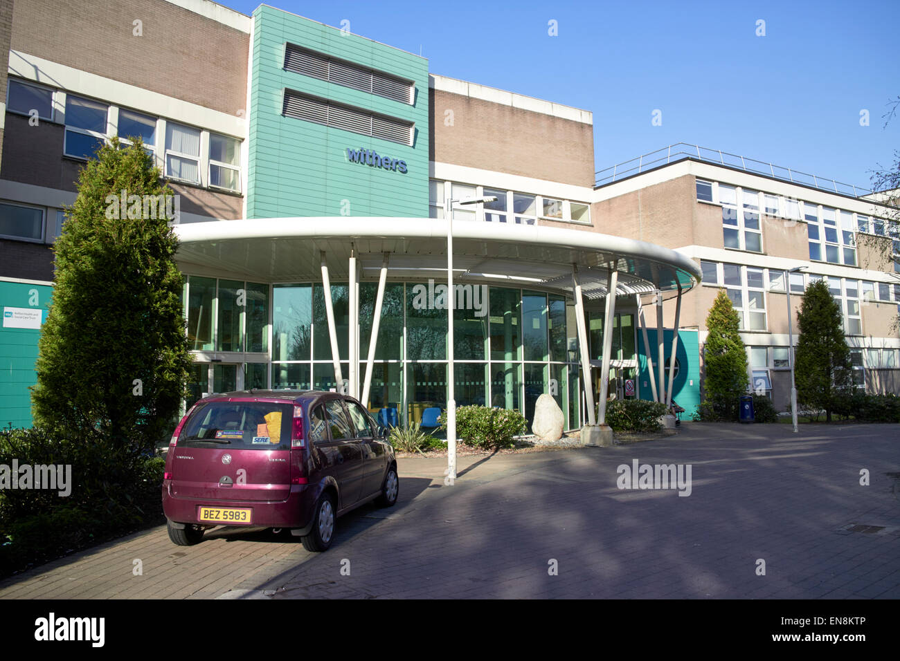 Widerrist-Unit bei Musgrave Park Hospital Belfast Nordirland Stockfoto
