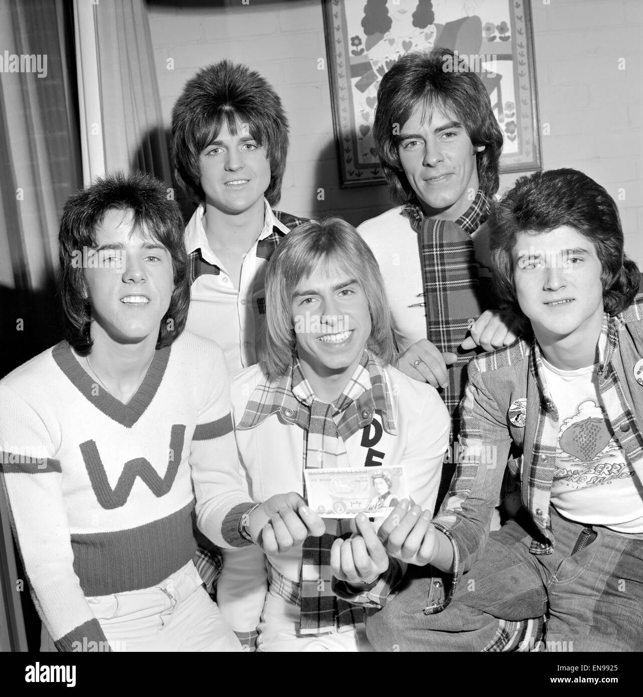 Bay City Rollers-pop-Gruppe. März 1975 Stockfoto