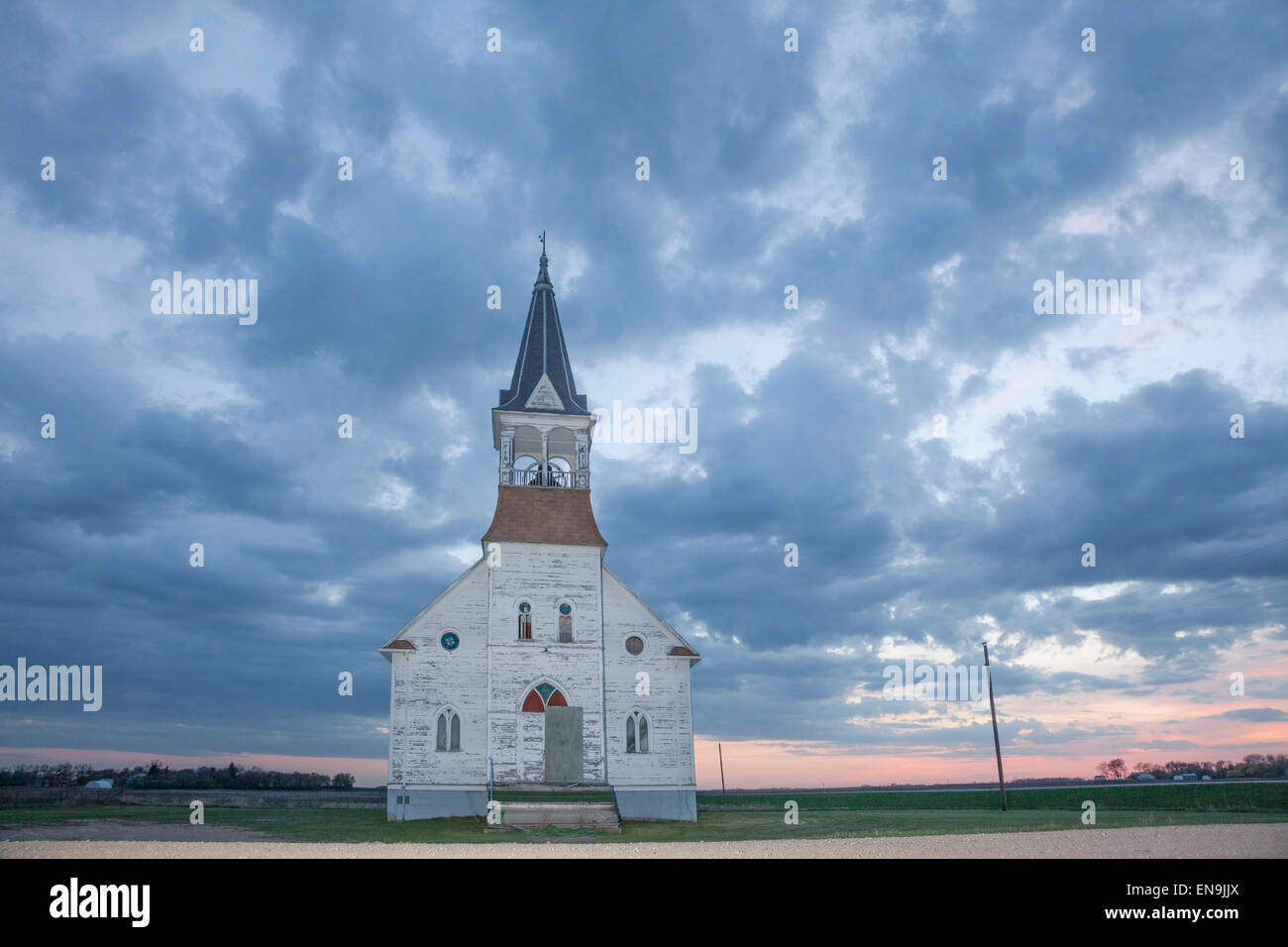 Bethel Church, in der Nähe von Heimdahl, North Dakota. Stockfoto