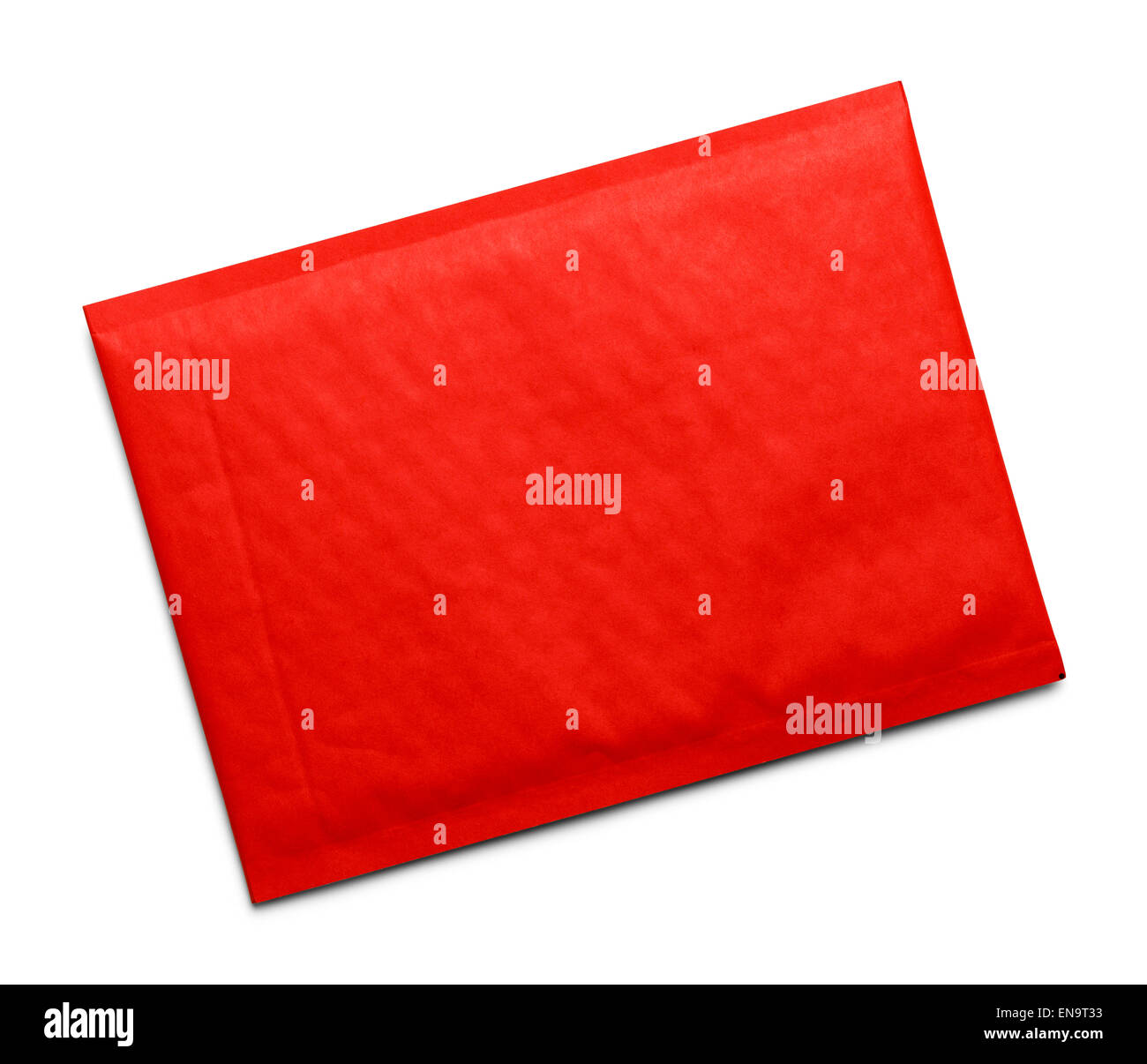Rote Blase Umschlag mit textfreiraum Isolated on White Background. Stockfoto