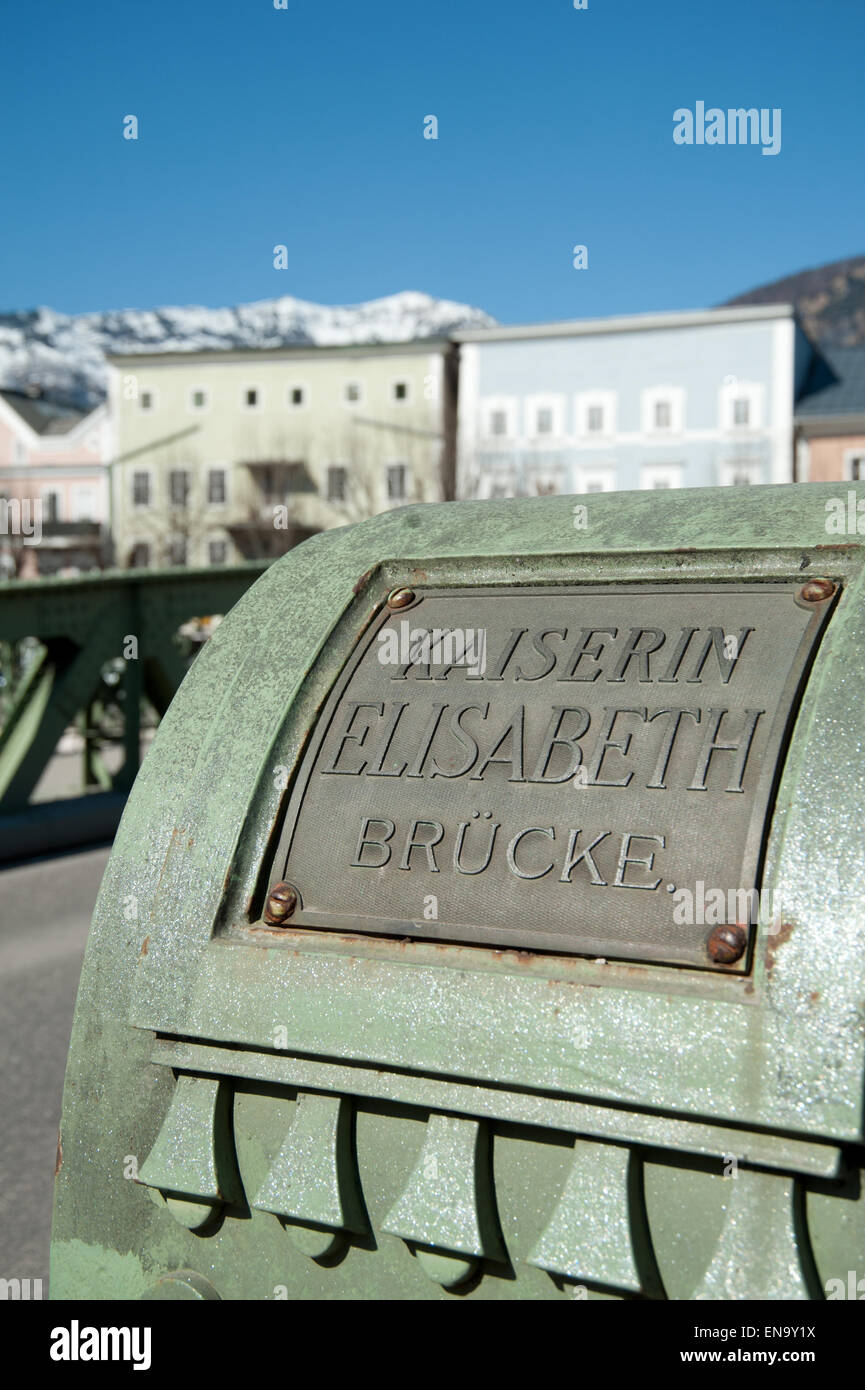 Kaiserin Elisabeth Brücke, Bad Ischl, Österreich Stockfoto