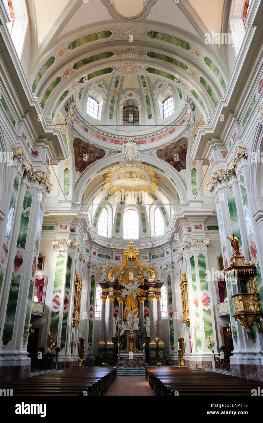 An Innen, Mannheim, Baden-Württemberg, Deutschland | Jesuitenkirche Mannheim, Baden-Württemberg, Deutschland Stockfoto