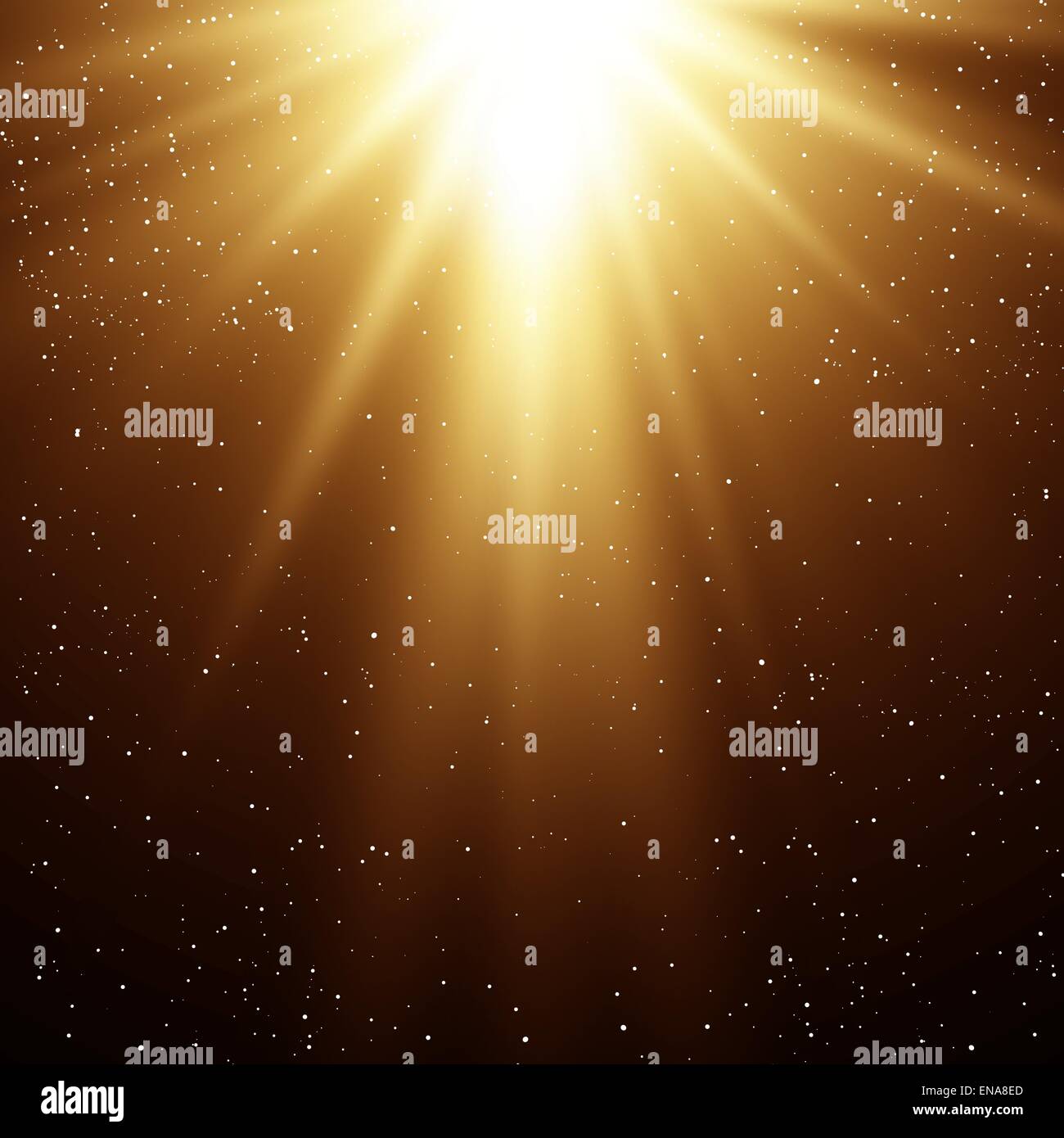 Vector Illustration abstrakte magische Licht Goldgrund Stock Vektor