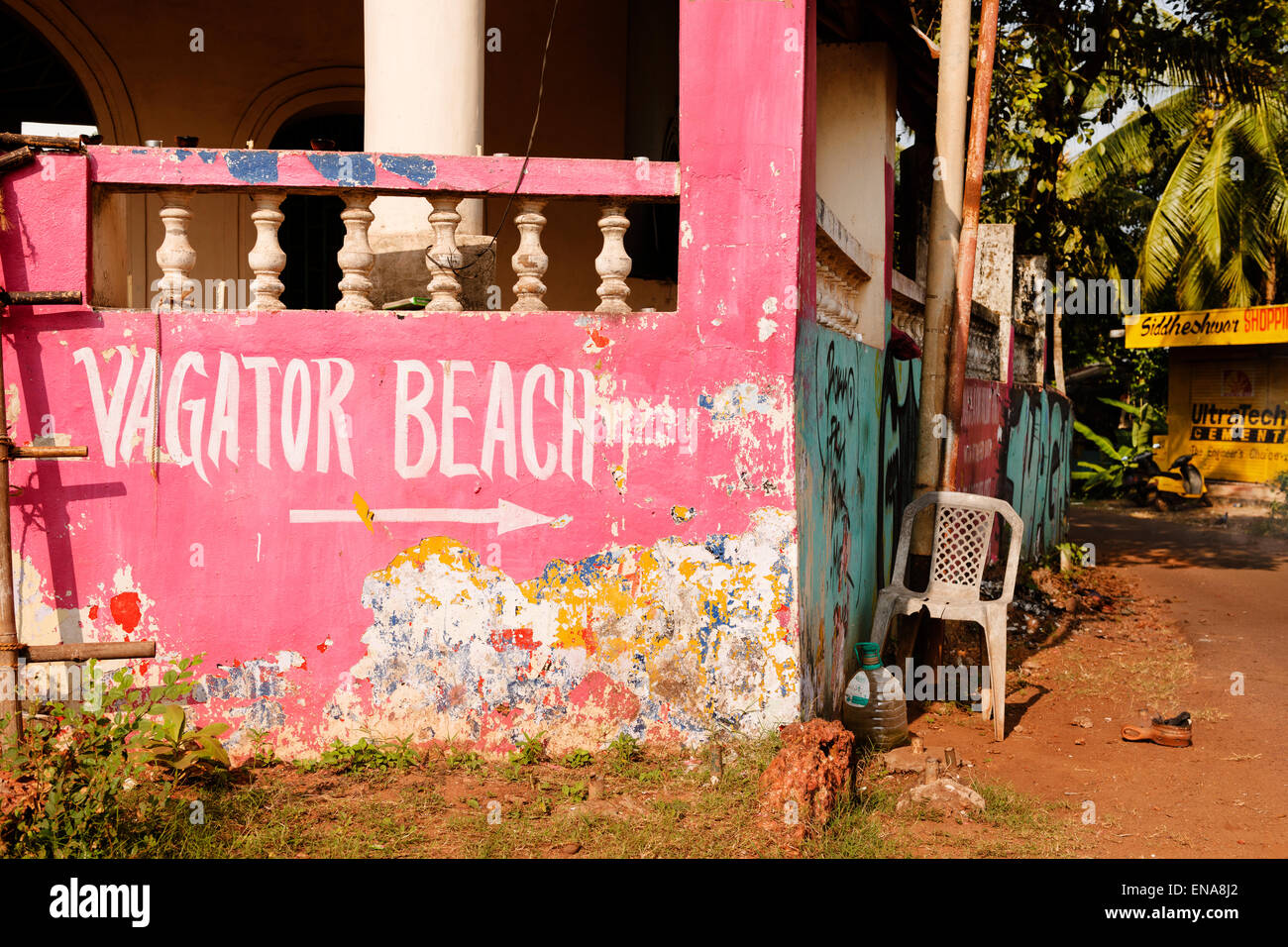 Vagator, Goa. Stockfoto