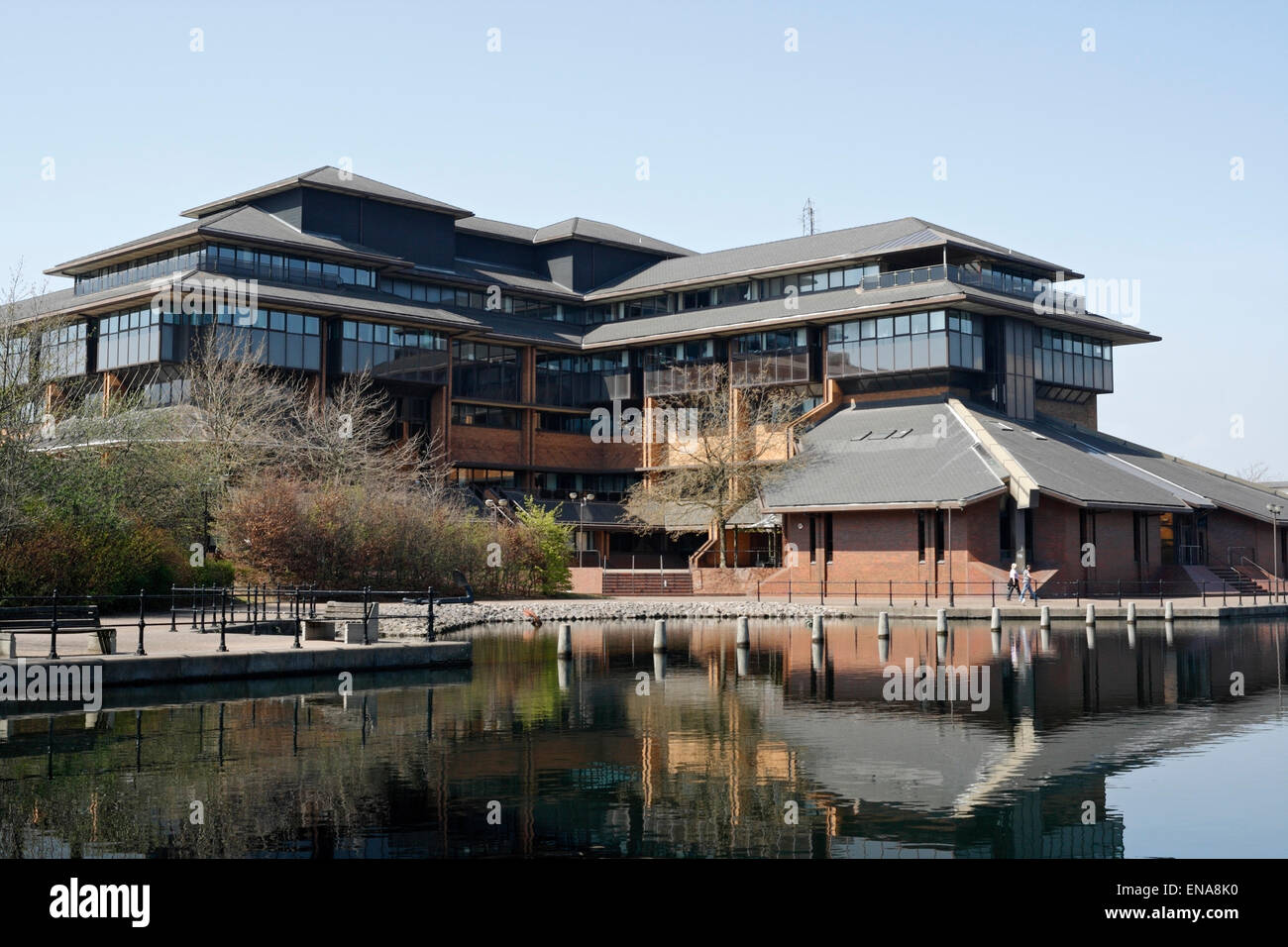 Cardiff County Council Building Büros Stockfoto