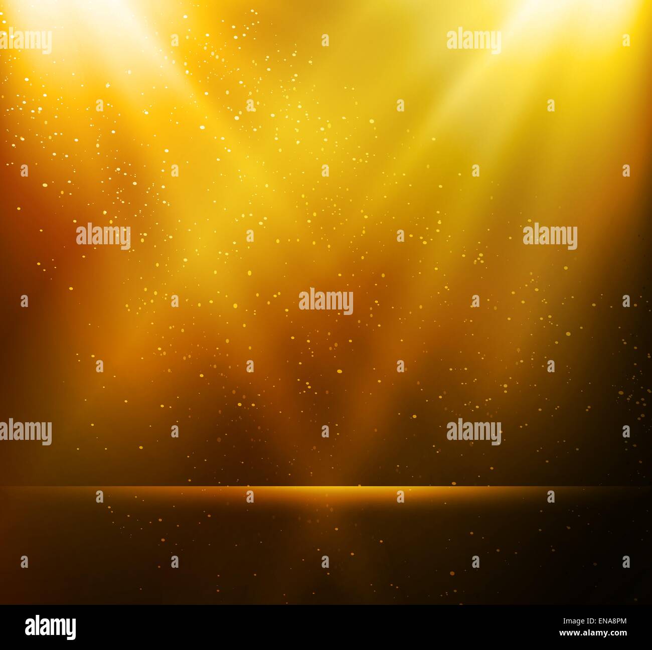 Vector Illustration abstrakte magische Licht Goldgrund Stock Vektor