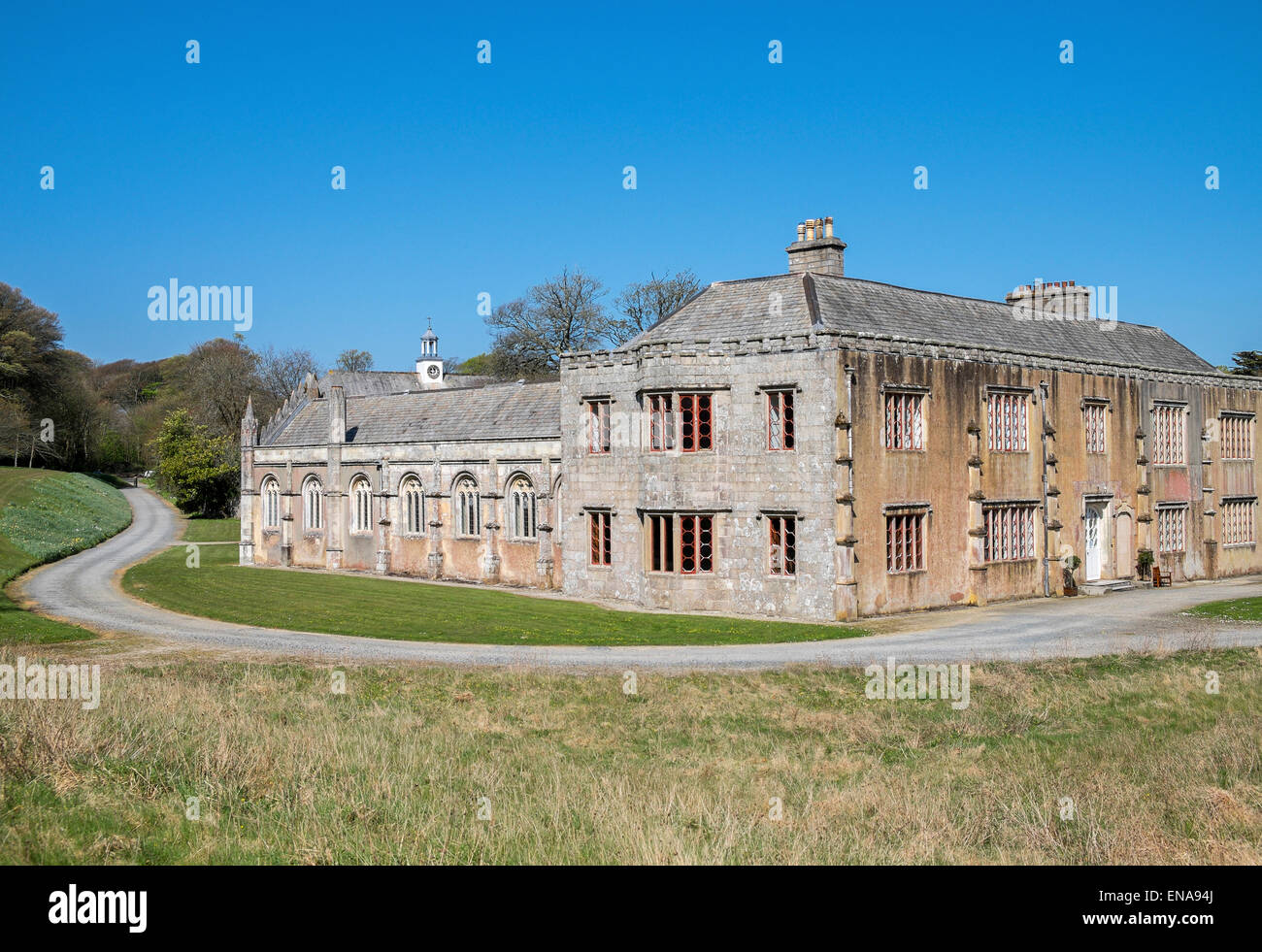 Das Herrenhaus in Trelowarren Anwesen in der Nähe von Helston in Cornwall, Großbritannien Stockfoto
