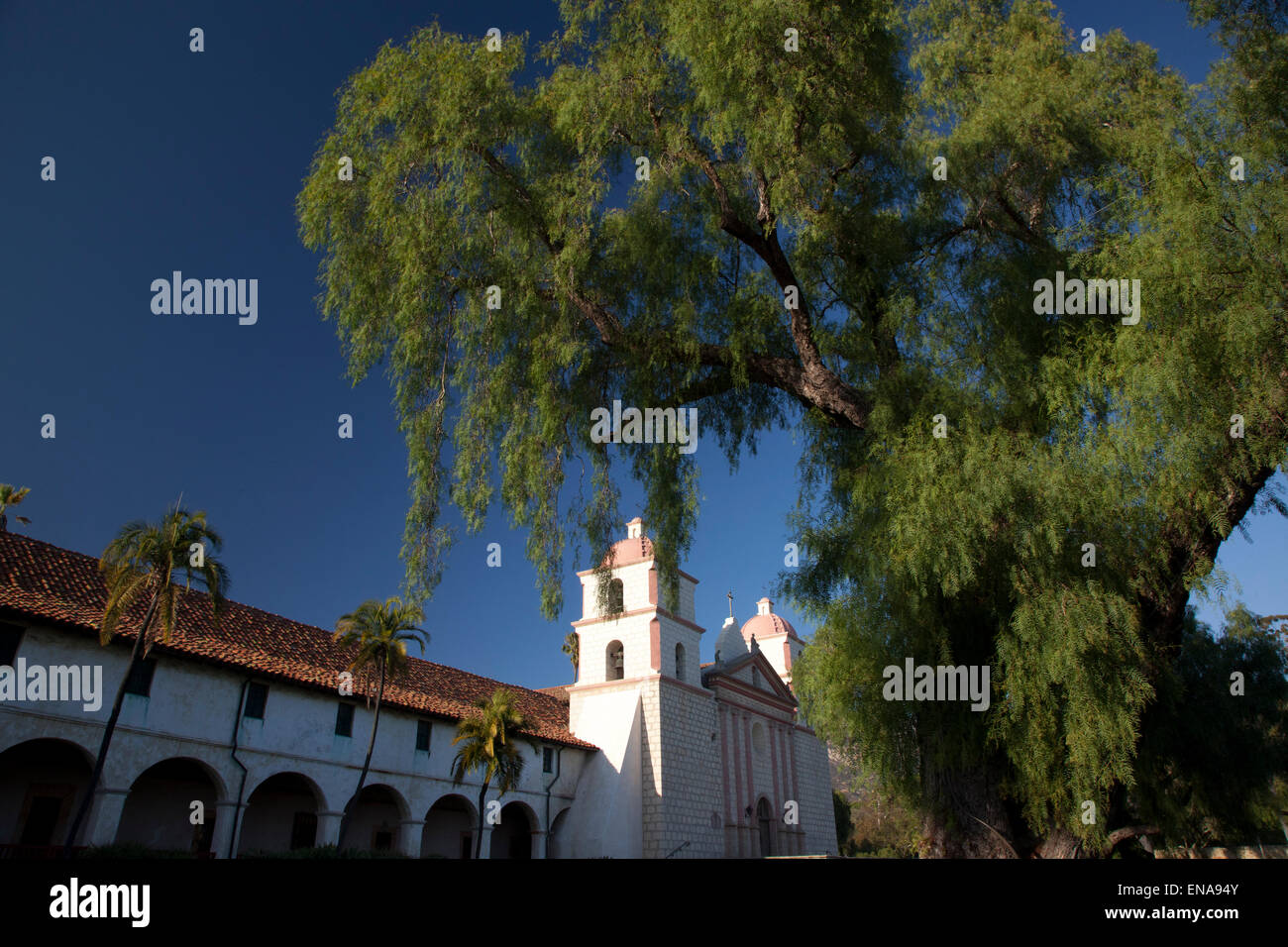 Alte Mission Santa Barbara Stockfoto