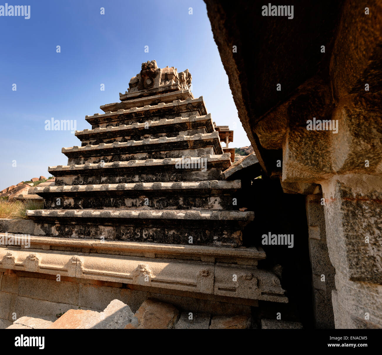 Narasimha Tempel, Hampi. Stockfoto