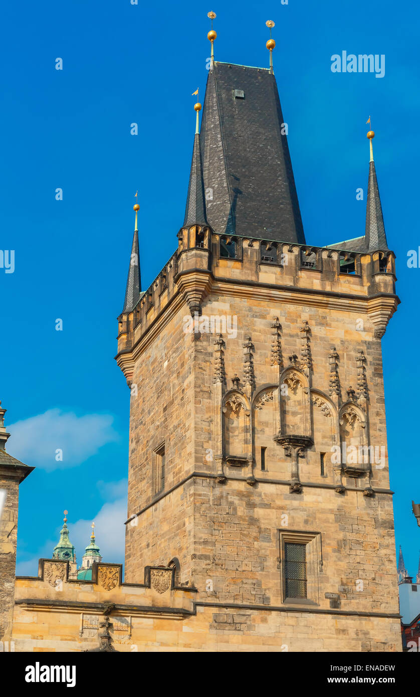 Charles Bridge Tower, Prag, Tschechische Republik. Stockfoto
