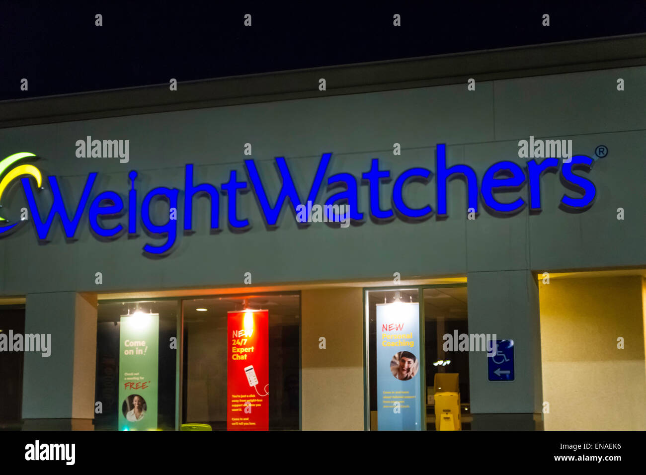 Ein Weight Watchers-Schaufenster in Modesto, Kalifornien Stockfoto