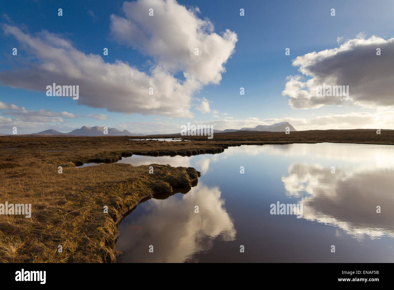 Mhoine Moorland-Decken-Sumpf, Sutherland Stockfoto