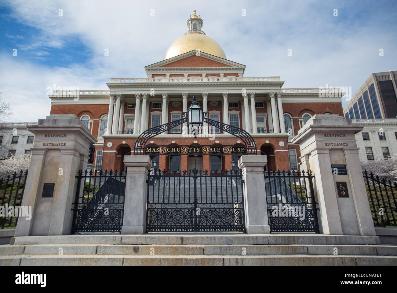 Das Massachusetts State House in Boston. Stockfoto