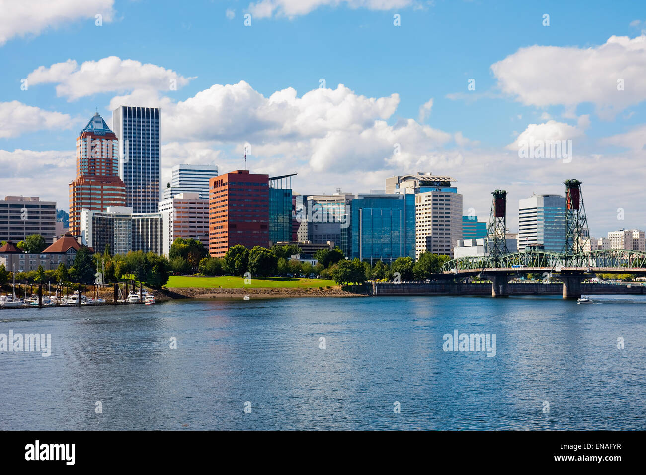Wolkenkratzer in Portland, Oregon Stockfoto
