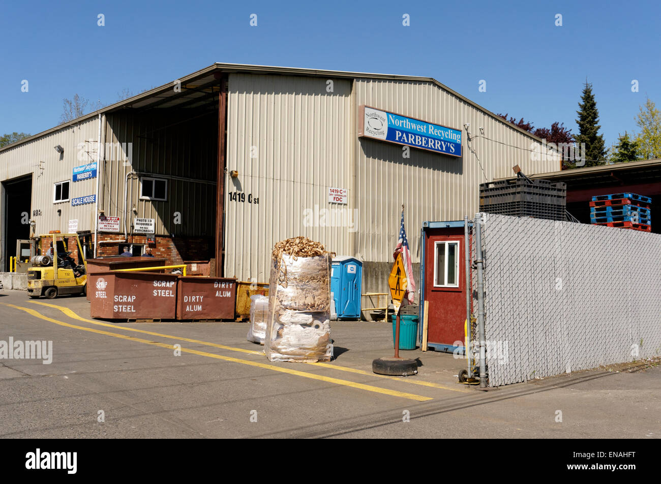 Solid waste recycling-Zentrum in Bellingham, Washington State, USA Stockfoto