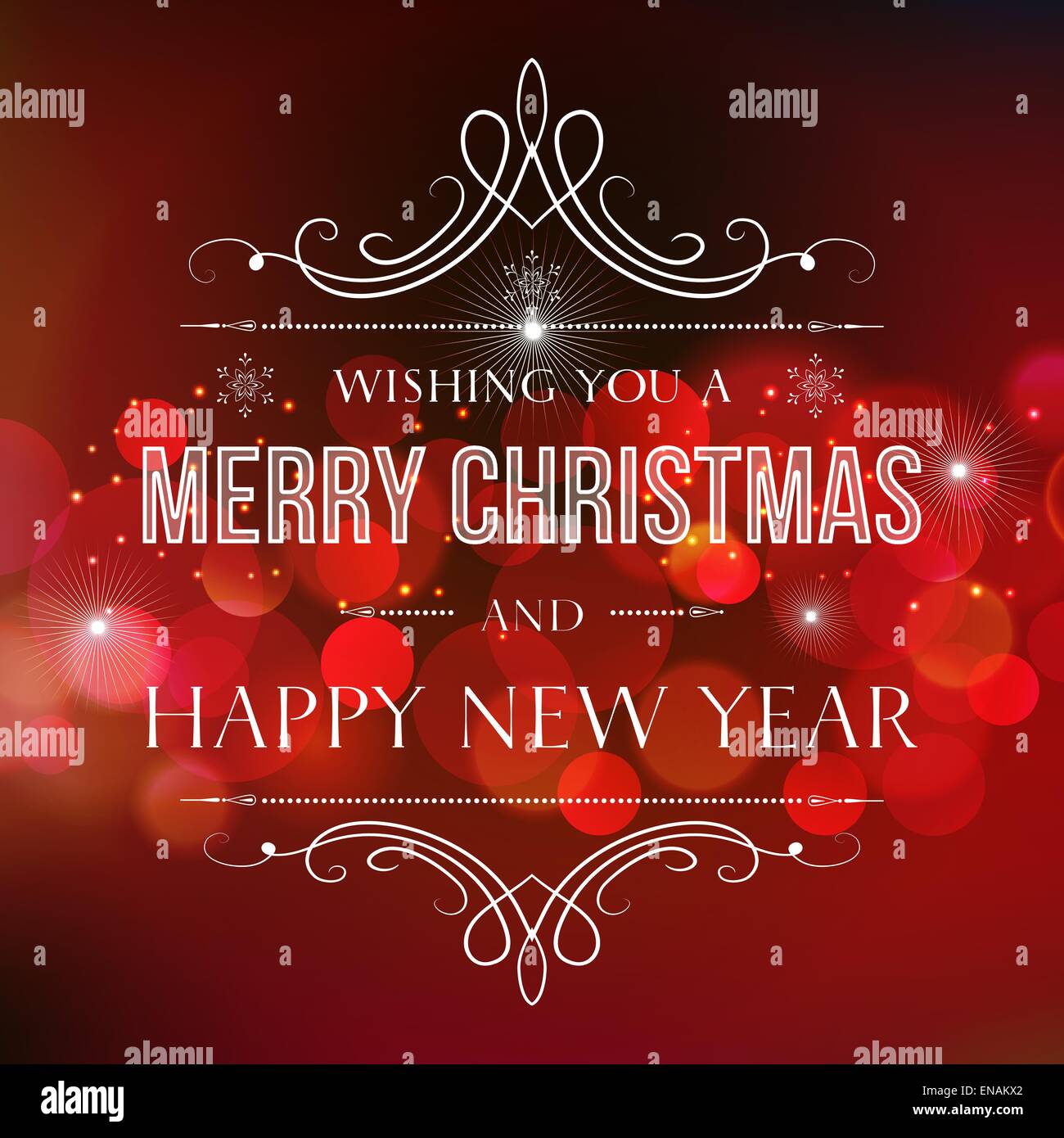 Vektor-Illustration abstrakt Weihnachten Rotlicht Hintergrund Stock Vektor