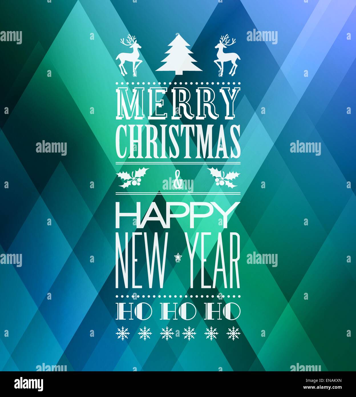 Vektor abstrakte Weihnachten hellen Hintergrund mit Retro-Typografie Stock Vektor