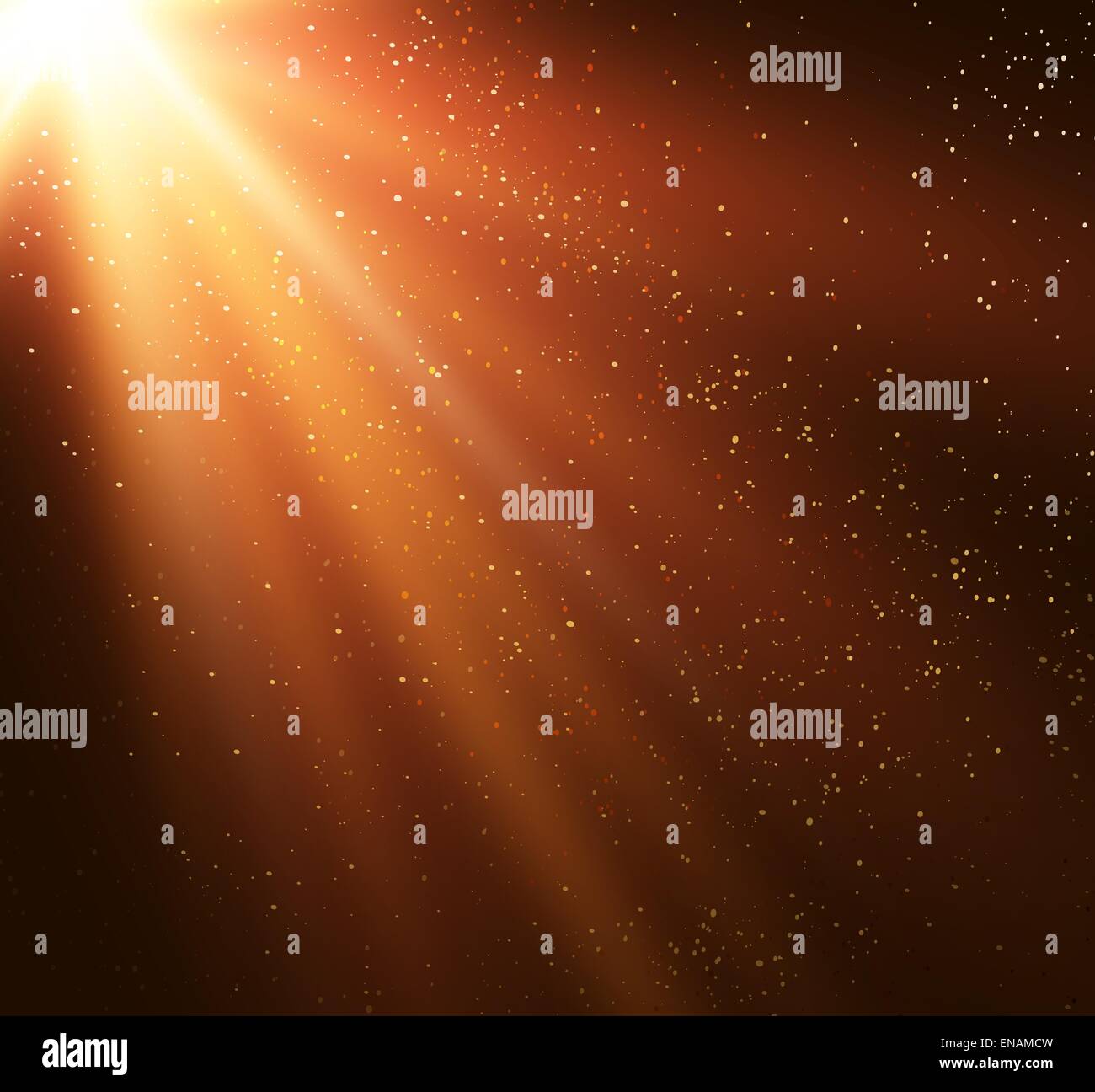 Vector Illustration abstrakte magische Licht Goldgrund Stock Vektor