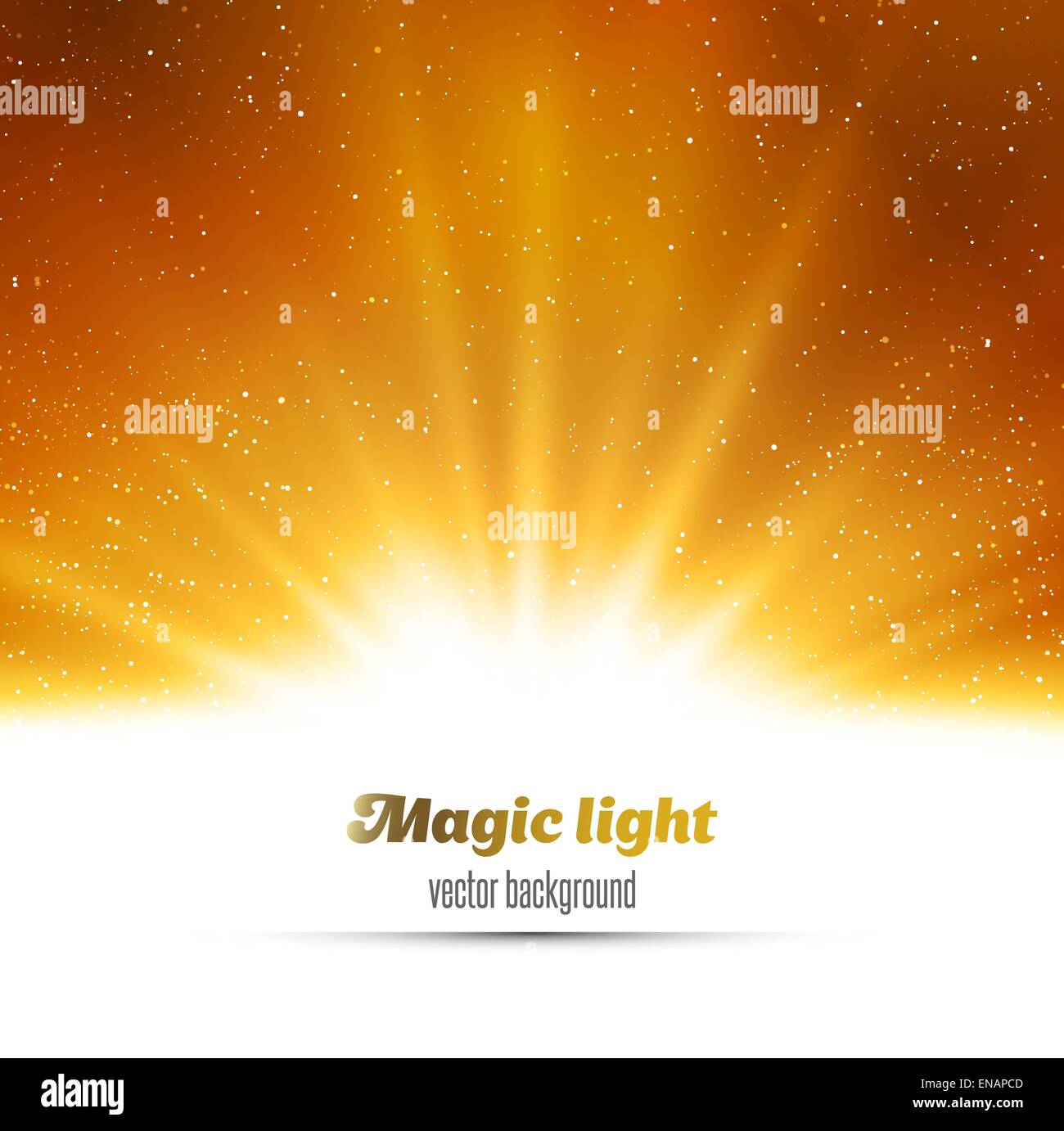 Vector Illustration abstrakte magische Licht Goldgrund Stock Vektor
