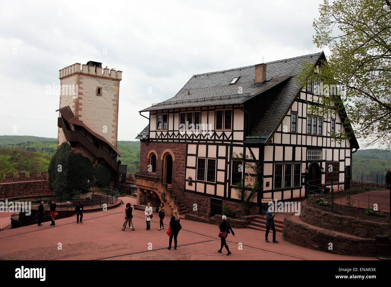 Wartburg Castle Cafe Stockfoto