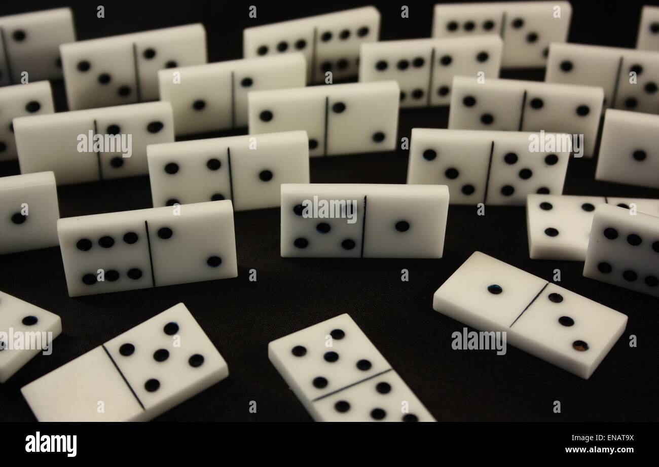 Dominos. Brettspiel Stockfoto