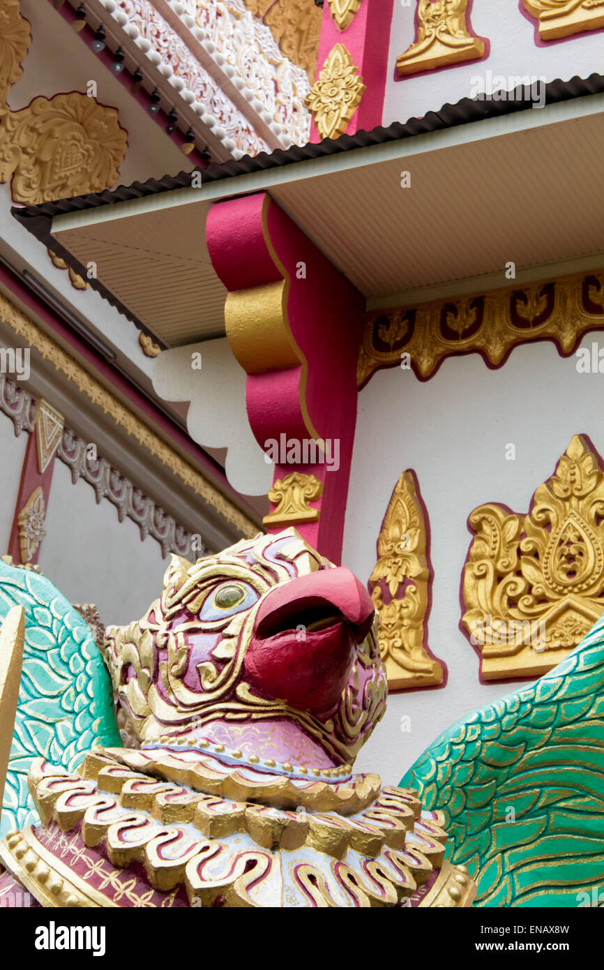 Detail aus Dhamikarama birmanischen Tempel in Penang, Malaysia Stockfoto