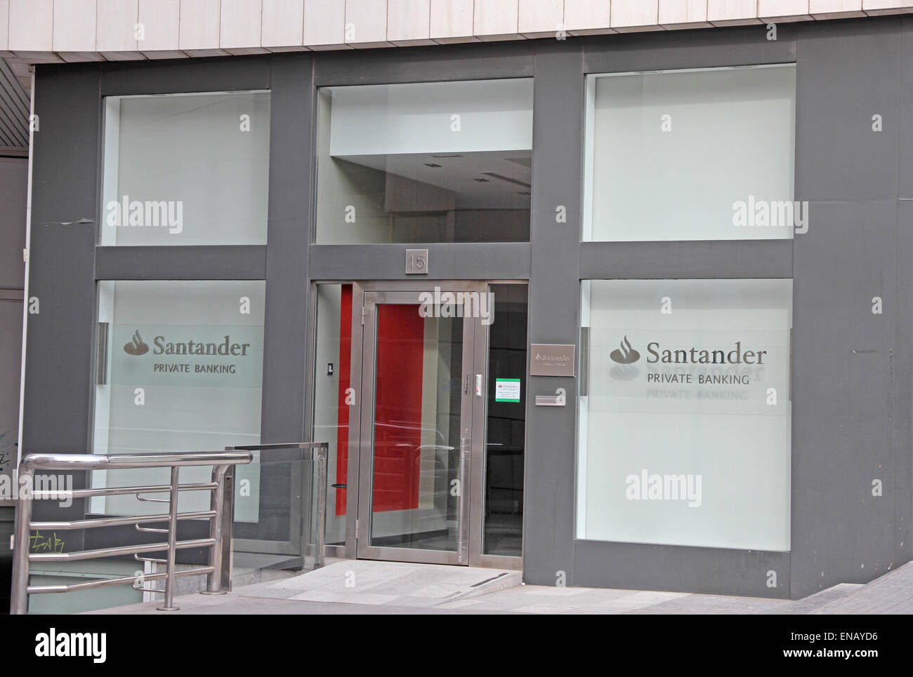 Büros der Santander Private Banking, Tarragona, Katalonien, Spanien Stockfoto