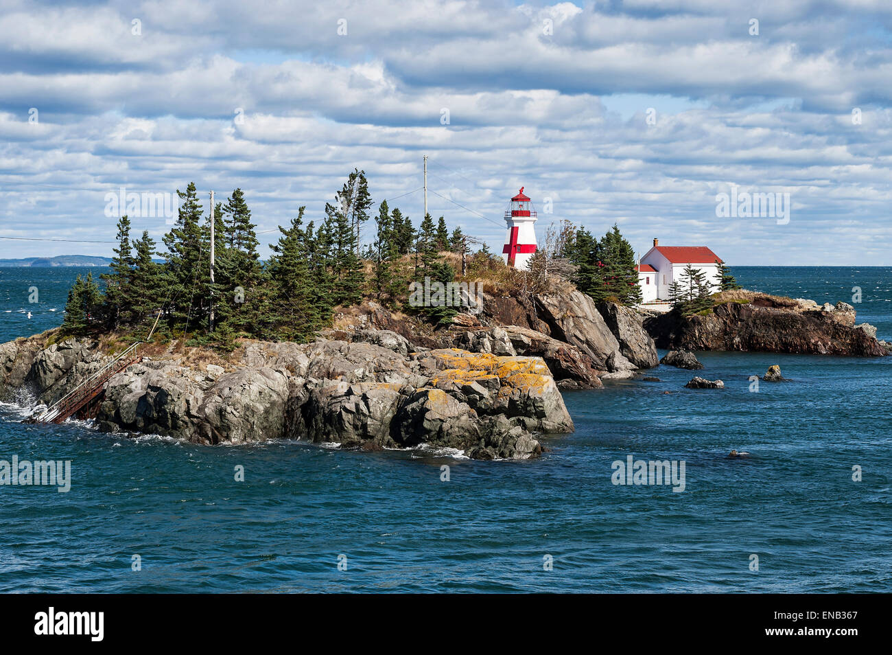 Kopf Hafen Licht, Campobello Island, New Brunswick, Kanada Stockfoto